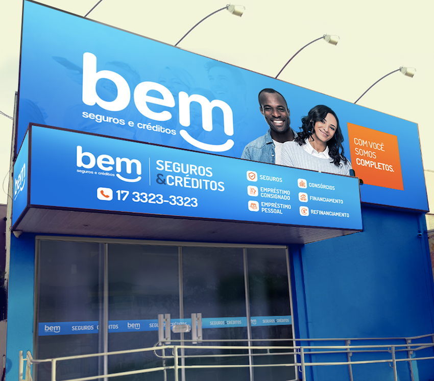 bem seguros e créditos fachada